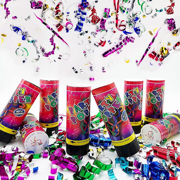 Cithway™ Mixed Metallic Confetti Party Poppers