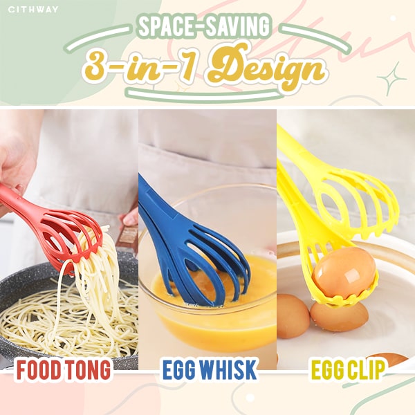 Cithway™ Multi-functional Egg Whisk Kitchen Balloon Tong