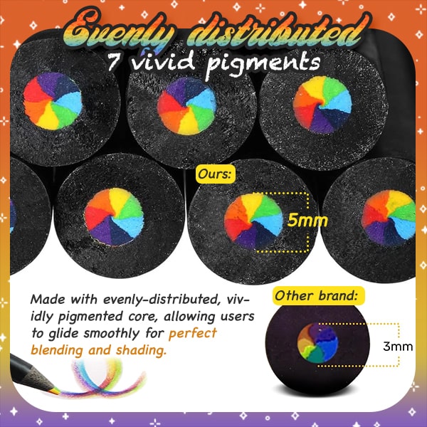 Fun Rainbow Gradient Coloring Pencil