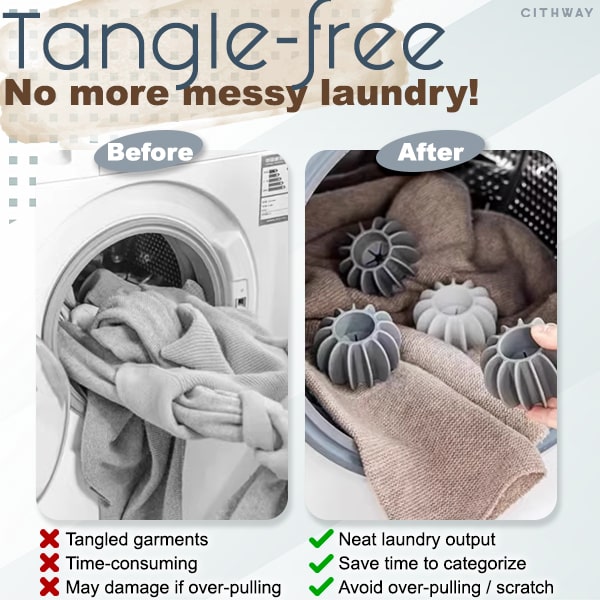Cithway™ Reusable Anti-Tangle Laundry Protection Ball