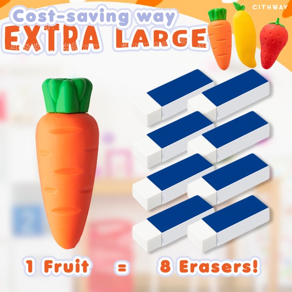 Cithway™ Extra-Large Fruit Pencil Eraser