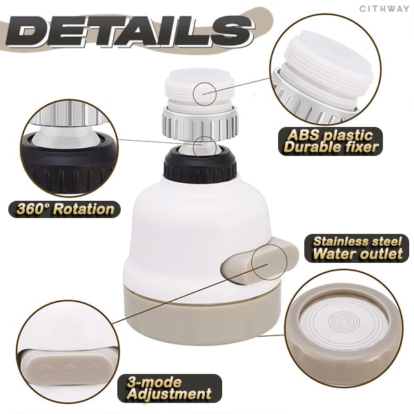Cithway™ 360° Rotating Water-Saving Faucet Nozzle Aerator