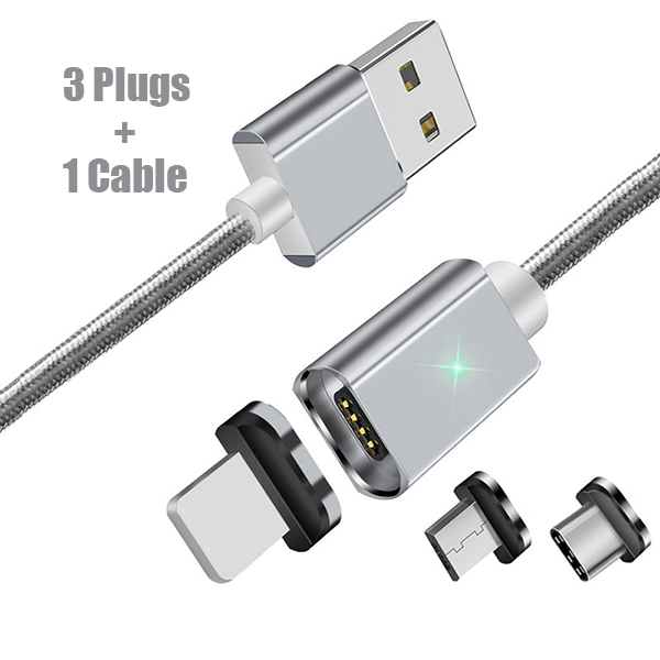 All-purpose Magnetic 3-in-1 Plug Charging Cable