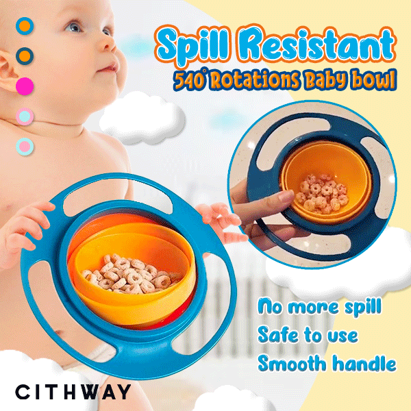 Cithway™ Spill Resistant 540° Rotations Baby Bowl – meomeland