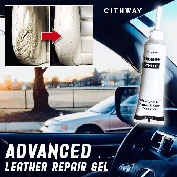(White) Advanced Leather Repair Gel Black Leather and Vinyl Repair Kit