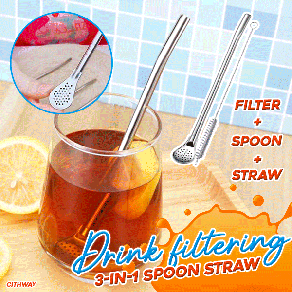 Cithway™ 3-in-1 Drink Filtering Spoon Straw