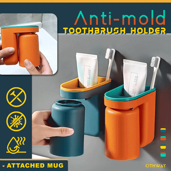 Anti-mold Toothbrush Holder (With Mug)