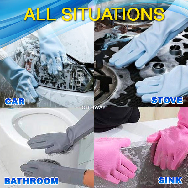 Multi-Purpose Dishwash Brush Cleaning Gloves