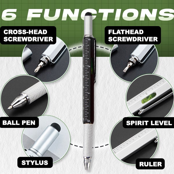 Creative 6-in-1 Multi-Tool Pen